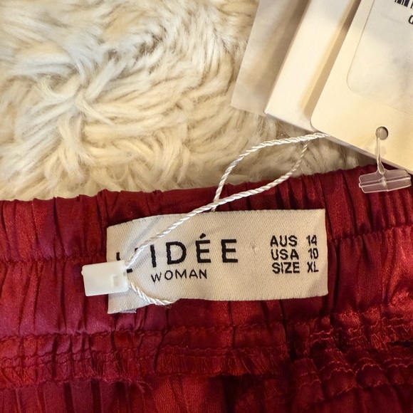 L’IDÉE Strapless Red cherry Pleated Gown Dress - Picture 6 of 15